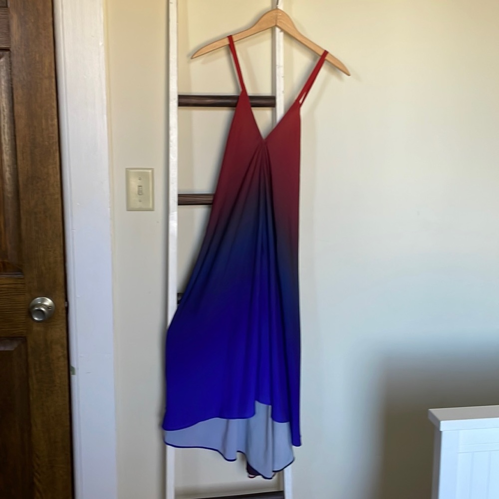 Athleta Daytrip convertible dress red to purple